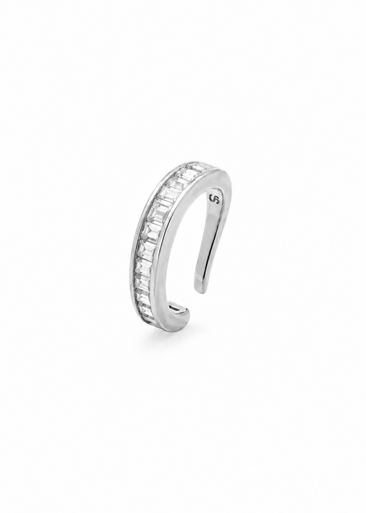 Baguette Cuff-925 Sterling Silver
