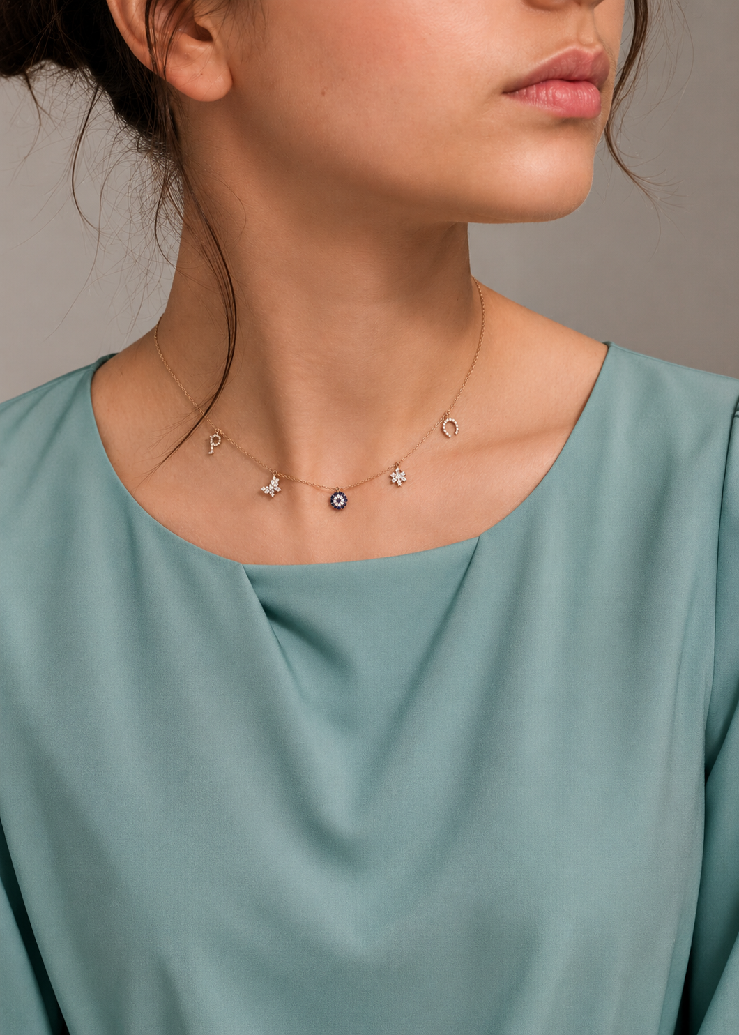 Sıngle eye charm-925 Sterlıng Sılver