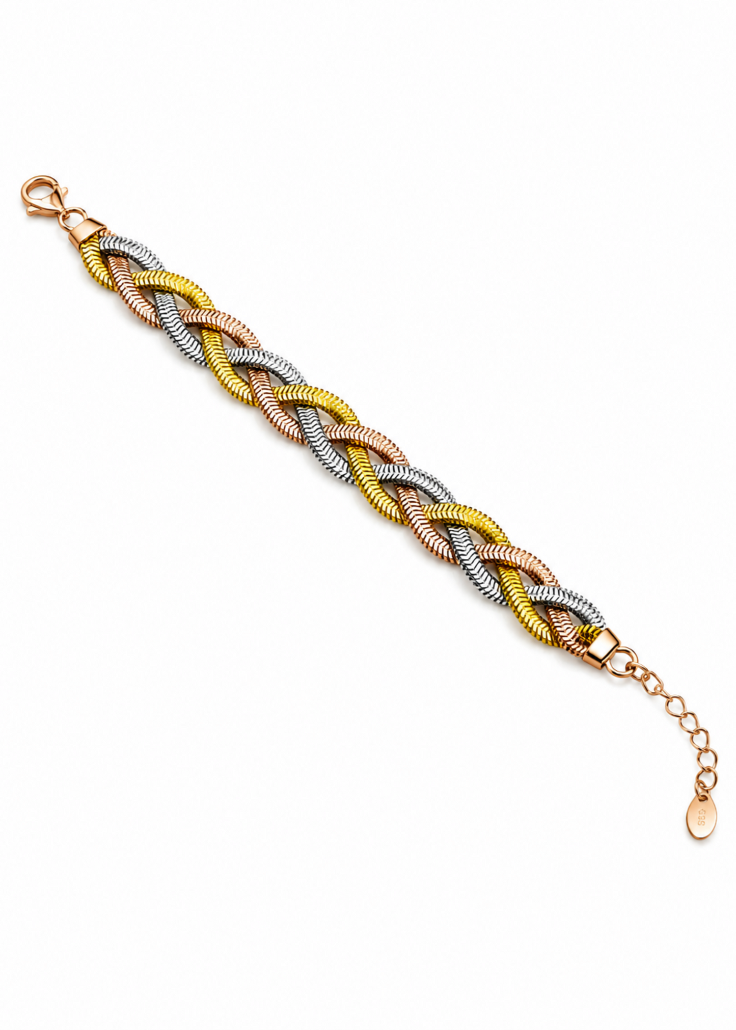 Tri-Color -925 Sterling Silver