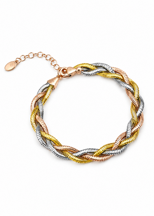 Tri-Color -925 Sterling Silver