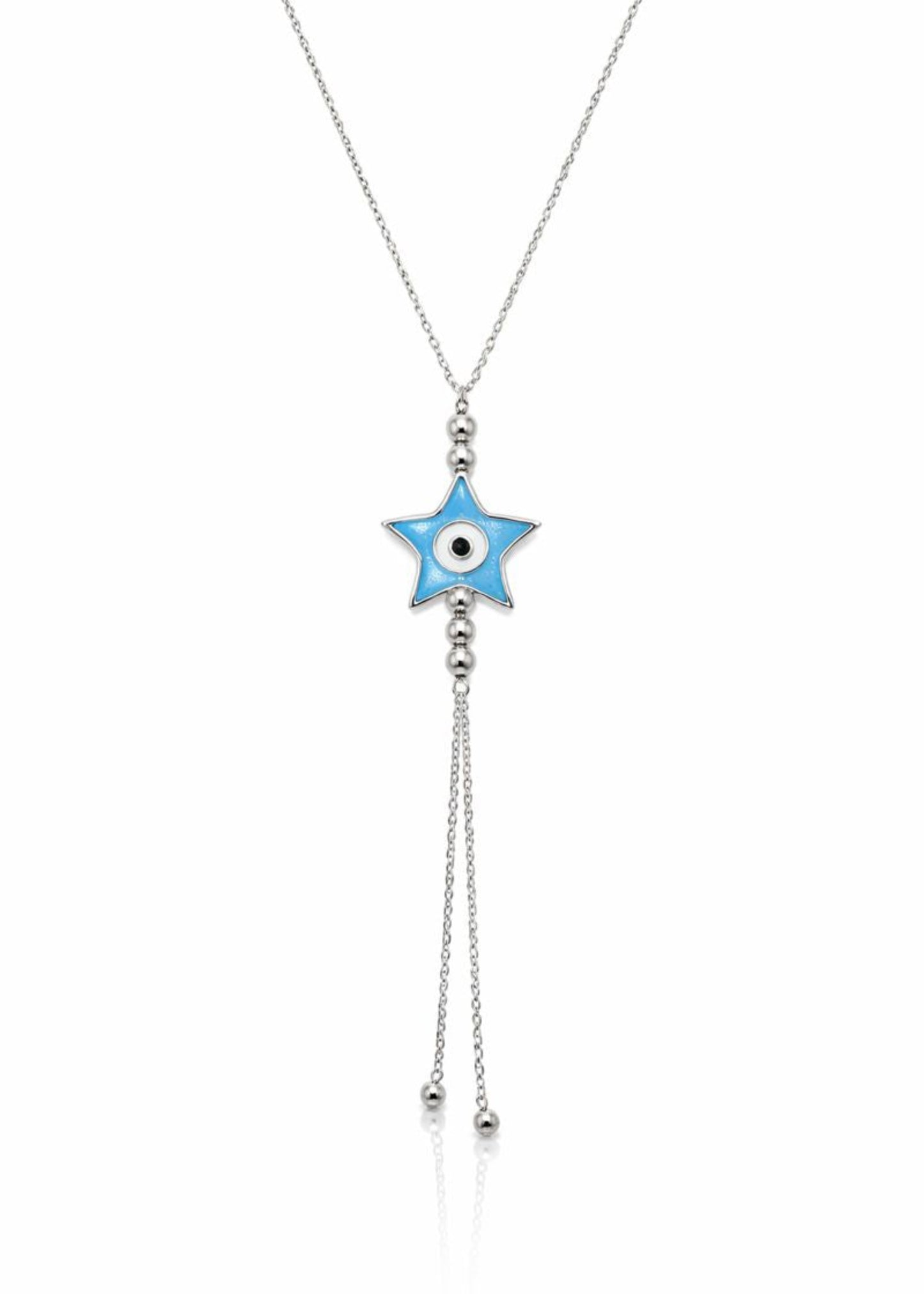Blue Star Evil Eye-925 Sterling Silver