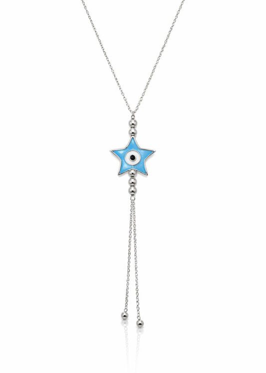 Blue Star Evil Eye-925 Sterling Silver