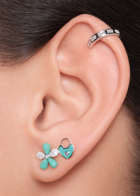 Turquoise Bloom-925 Sterling Stud