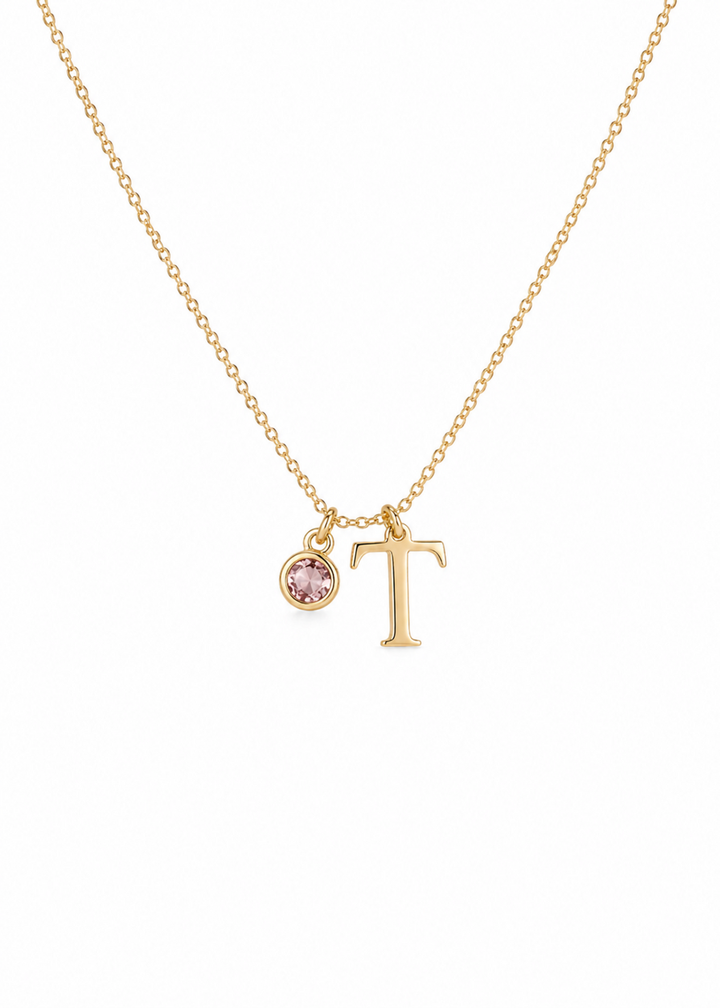Initial Birthstone-925 Sterling Silver