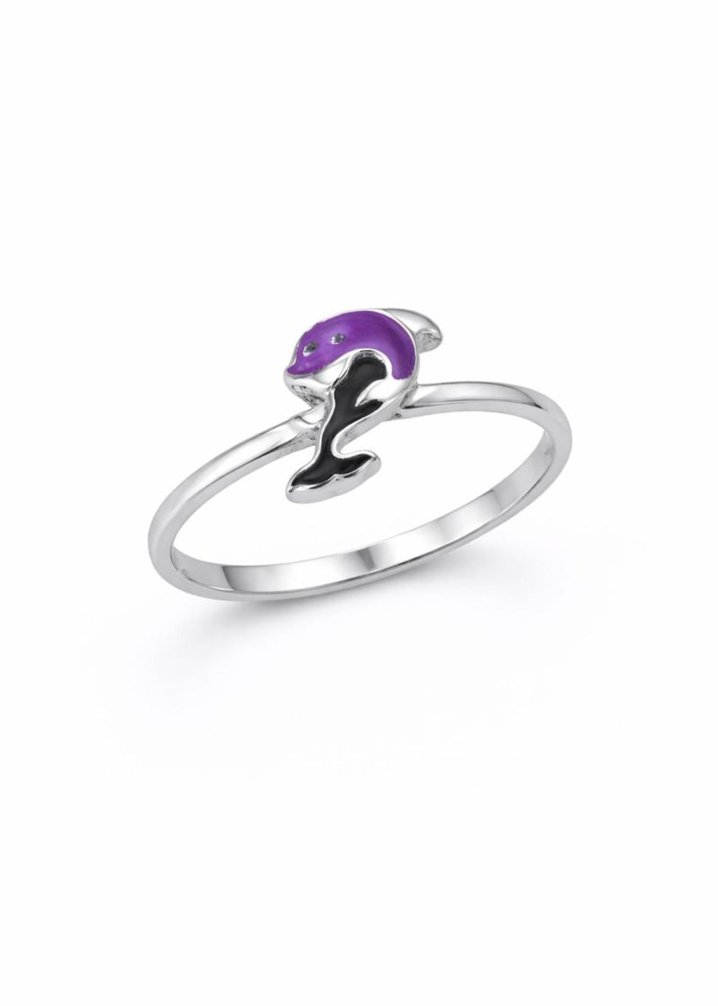 Purple Dolphin-925 Sterling Silver