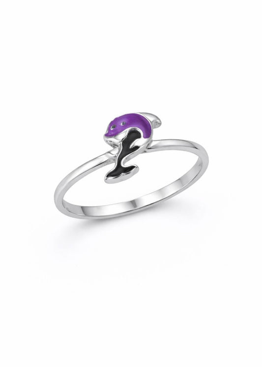 Purple Dolphin-925 Sterling Silver
