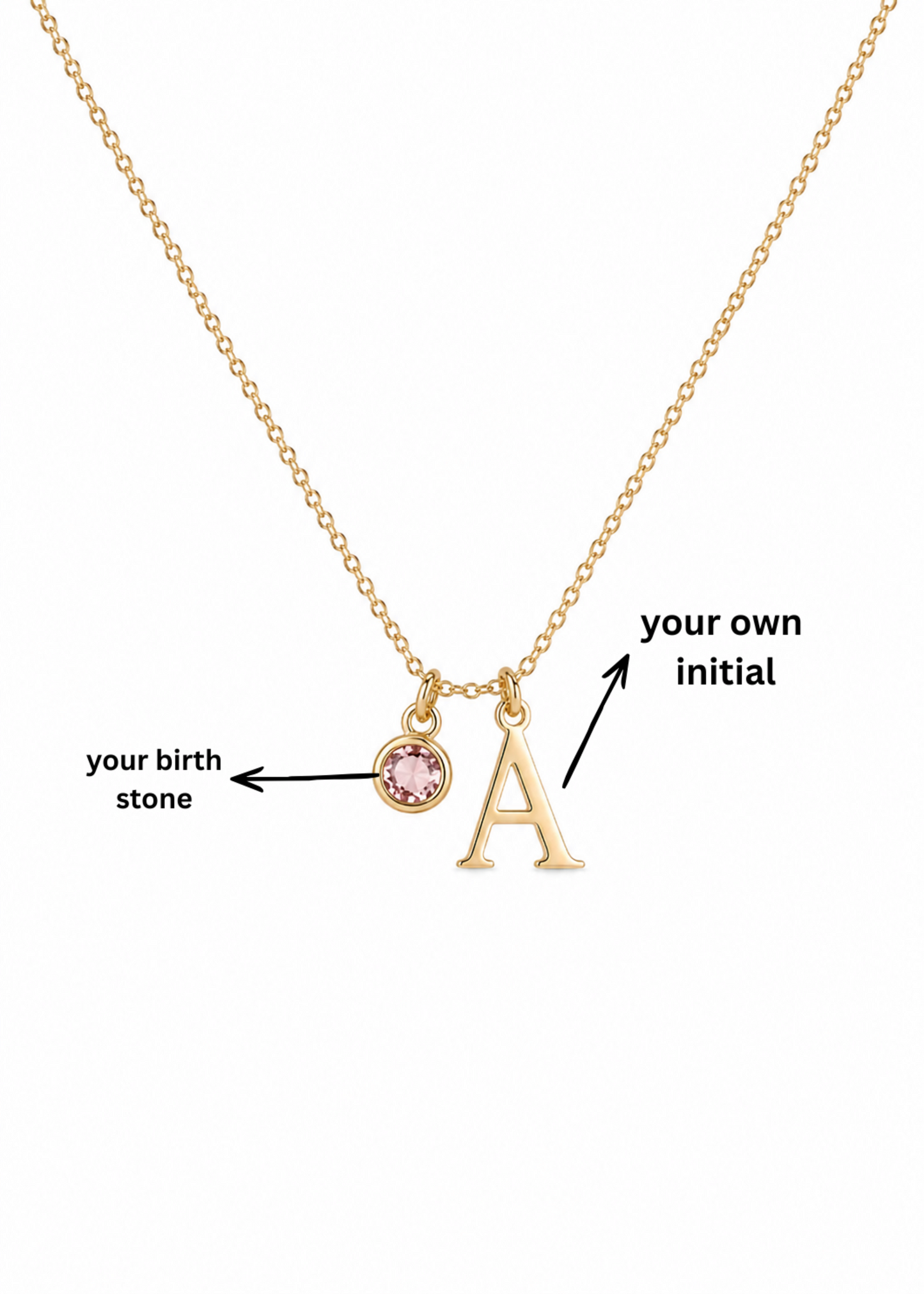 Initial Birthstone-925 Sterling Silver